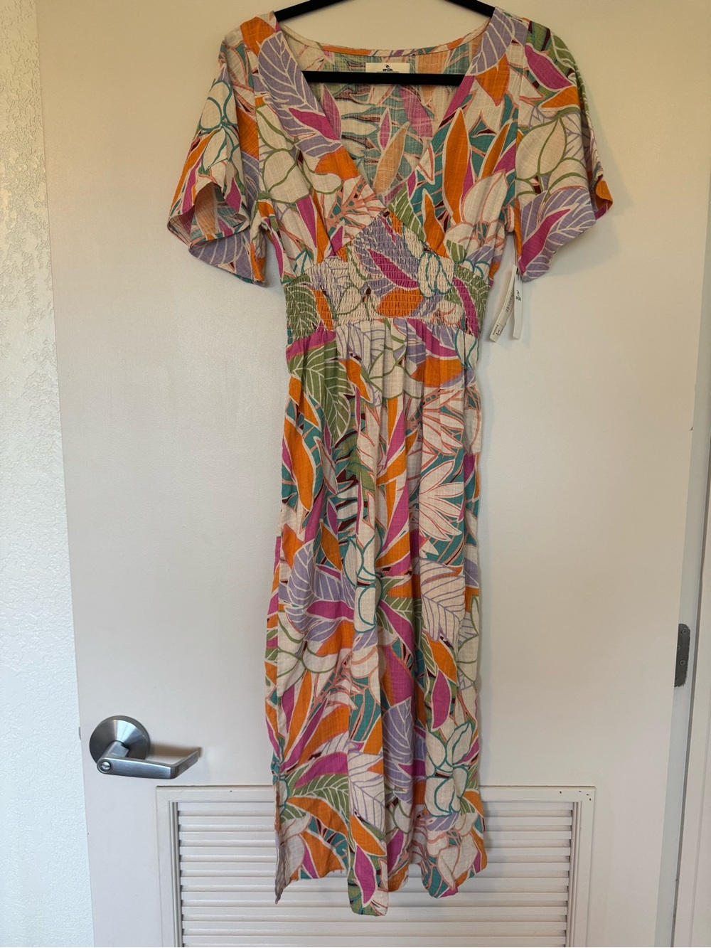 Rip Curl Multicolor Leaf-Print Maxi Dress